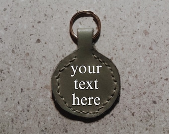 leather keychain - customizable
