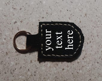 leather keychain - customizable