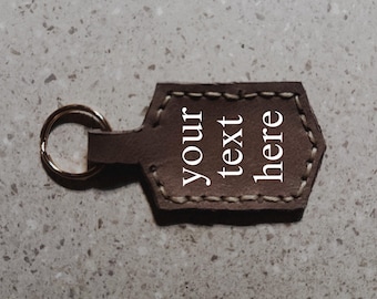 leather keychain - customizable