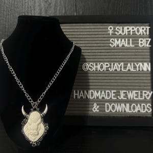 handmade bull necklace