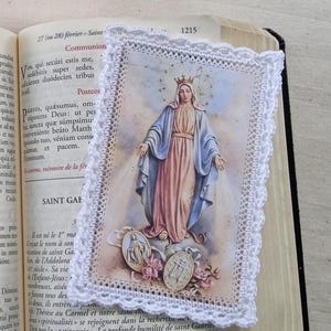 Carte-prière Notre-Dame de la médaille miraculeuse