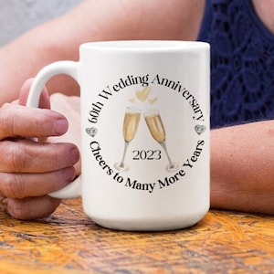 60th Wedding Anniversary Mug, 60th Anniversary Gift, 60th Anniversary Mug, 2023 Wedding Anniversary Gift, Cheers to Many More Years