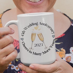 45th Wedding Anniversary Mug, 45th Anniversary Gift, 45th Anniversary Mug, 2023 Wedding Anniversary Gift, Cheers to Many More Years