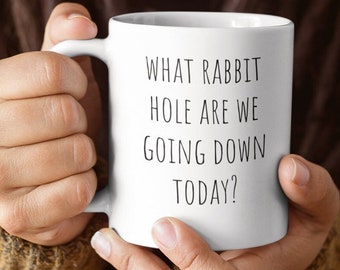 Rabbit Hole-mok, sarcastische mok, Daydreamer-mok, Rabbit Hole-merchandise, Time Suck-mok, tijdverspilling, Time Suck-cadeau, cadeau uitsteller