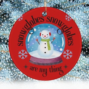 Snowglobe Ornament, Snowglobe Christmas Ornament, Snow Globe Gift Idea, Snow Globe Lover, Snowman Snowglobe, Snow Globe Ornament