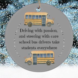 School Bus Ornament, School Bus Driver Ornament, Bus Driver Ornament, Gift for School Bus Driver, Bus Driver Gift, Driver Appreciation