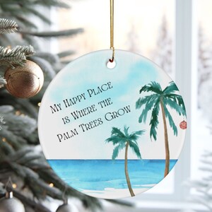 Palm Tree Ornament, Tropical Ornament, Palm Tree Christmas, Florida Ornament, Hawaii Ornament, Island Time Ornament, Palm Tree Christmas