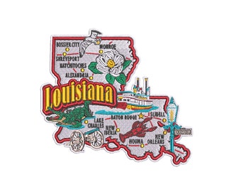 Louisiana Map Embroidery Pattern, American State Machine Embroidery Designs, Instant Download File