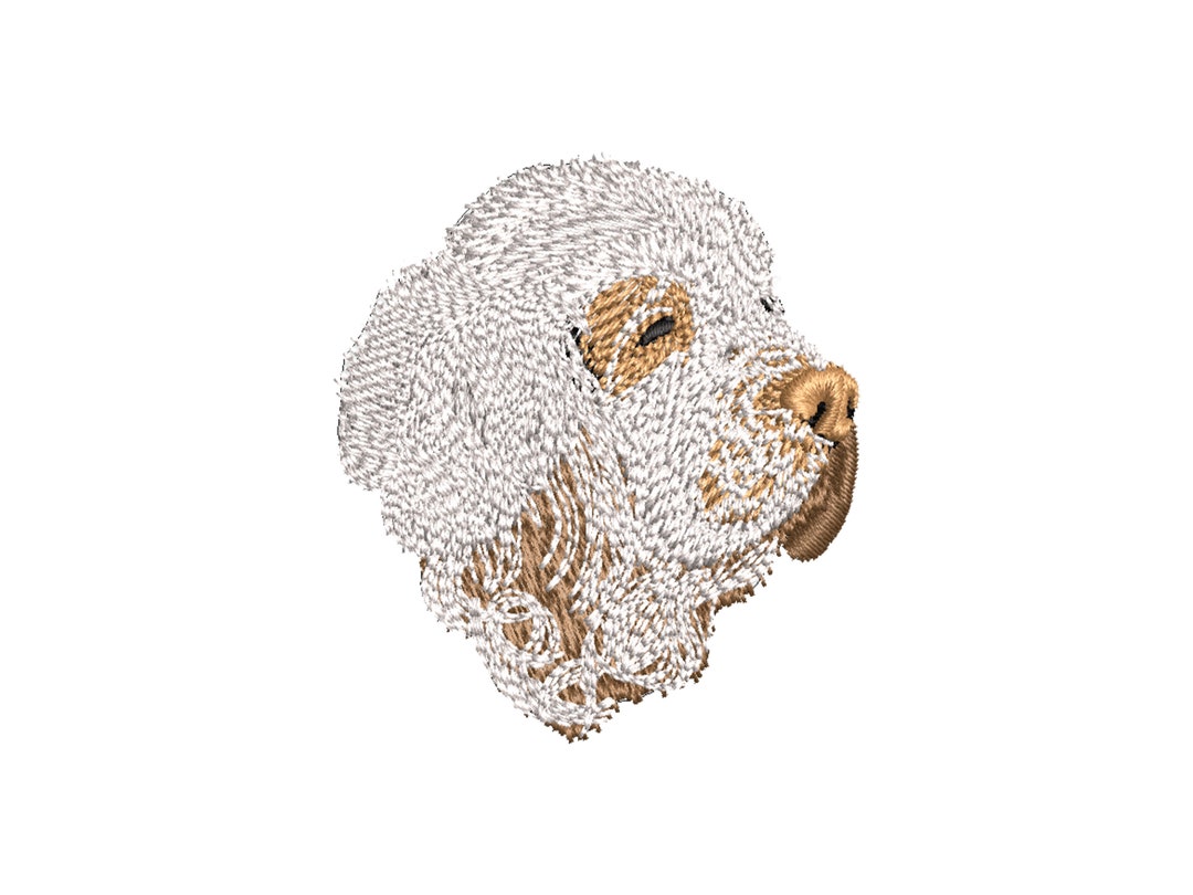 Clumber Spaniel Dog Embroidery Pattern, Animal Machine Embroidery