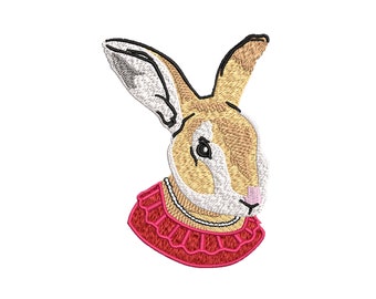 Modèle de broderie de lapin de Pâques - Conception de broderie de machine animale de lapin de lièvre rouge - Téléchargement instantané - Fichier de broderie pour enfants