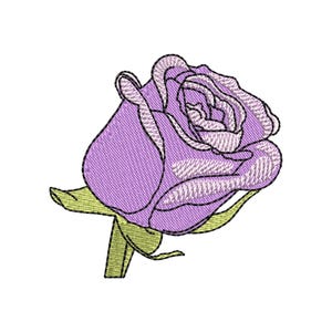Purple Tulip Embroidery Pattern, Flower Machine Embroidery Design, Instant Download DST, PES File