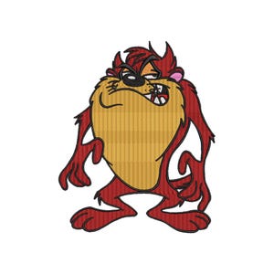 Looney Tunes Taz Embroidery Pattern, Machine Embroidery Design, Looney Tunes Character Pattern, Instant Download Digital File