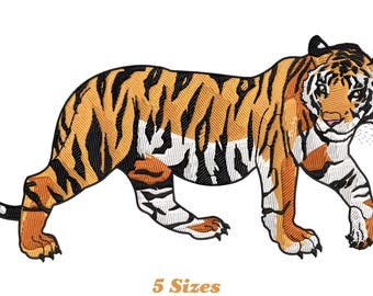 Machine Embroidery Tiger Design, Detailed Bold Embroidery Pattern for Custom Digitizing & Logo Embroidery, Perfect Gift for Animal Lovers