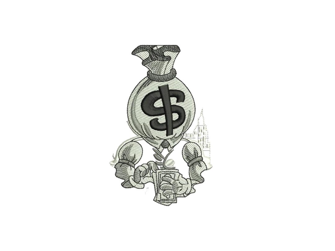 Money Bag Embroidery: Chic Dollar Sign for Cash Enthusiasts - Etsy