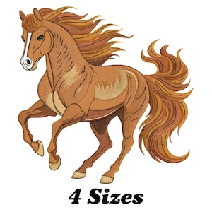 Brown Horse Machine Embroidery Design – Custom Embroidery Pattern File | Digitized Kit Digital Download