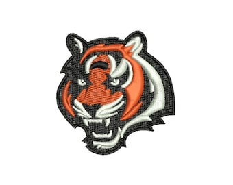 Bengals Tiger Head Patch - Bengals Embroidery Design, Tigers Embroidery Design, Lions Embroidery Design, Wild Embroidery for Animal Lovers,