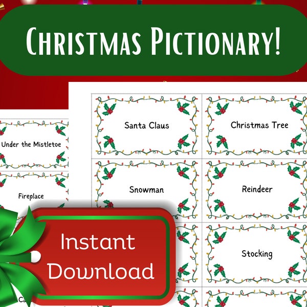 Christmas Pictionary - Etsy