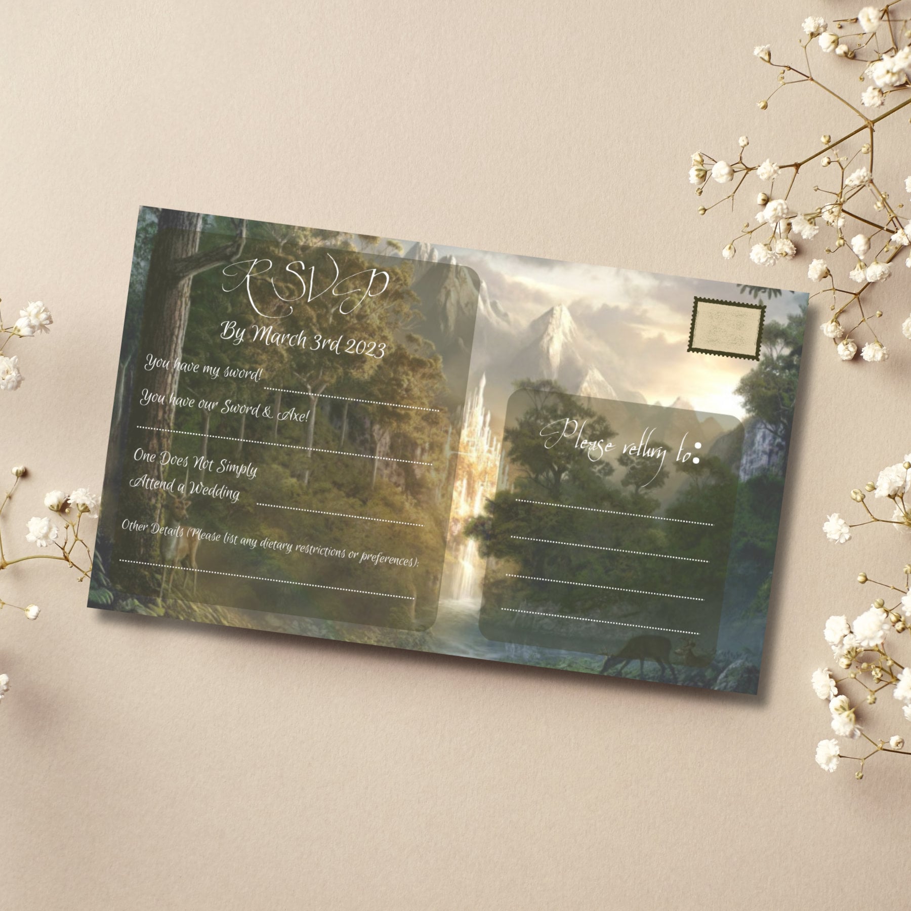 Lord of the Rings Wedding Invitation Bundle - Etsy