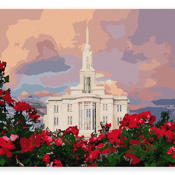 Lds Temple Paint by Numbers - Etsy