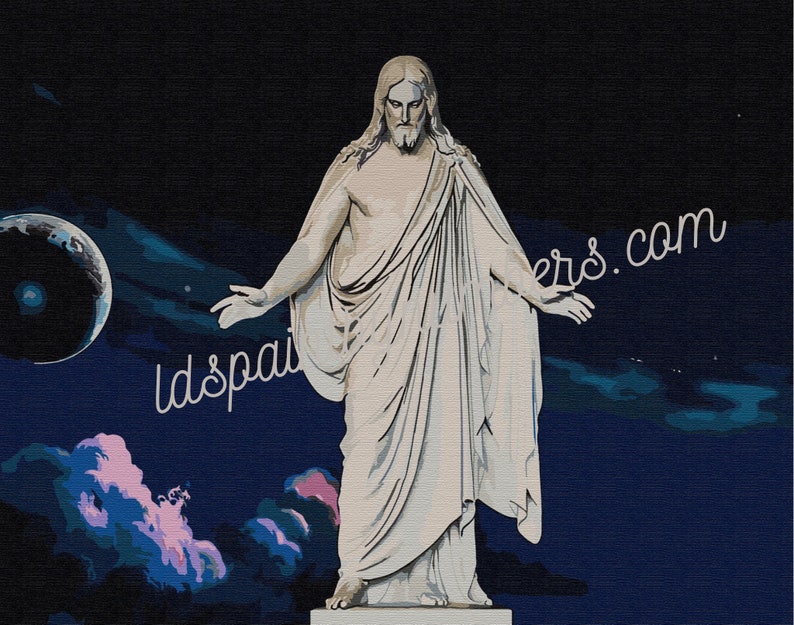 LDS Paint by Numbers Kit Christus 16x20 Painting Kit of the Christus