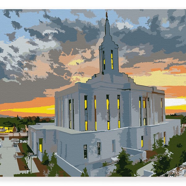Lds Temple Paint by Numbers Kit Etsy