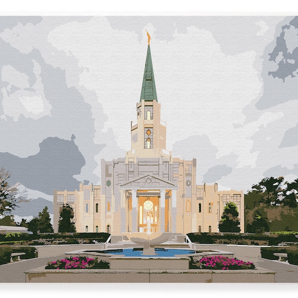 Lds Temple Paint by Numbers Kit Etsy