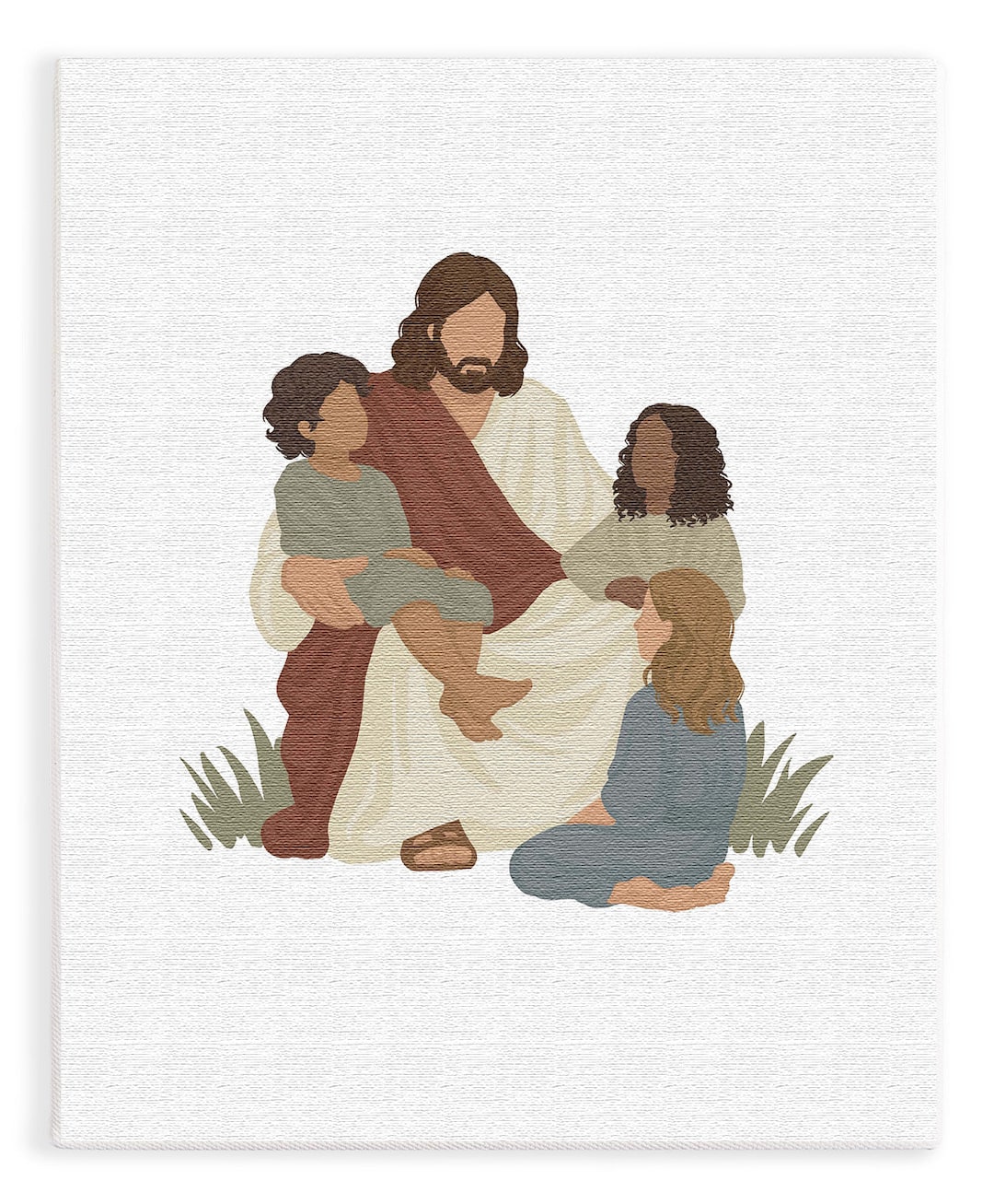 LDS Paint by Numbers Kit Behold Your Little Ones 11x14 Painting Kit of