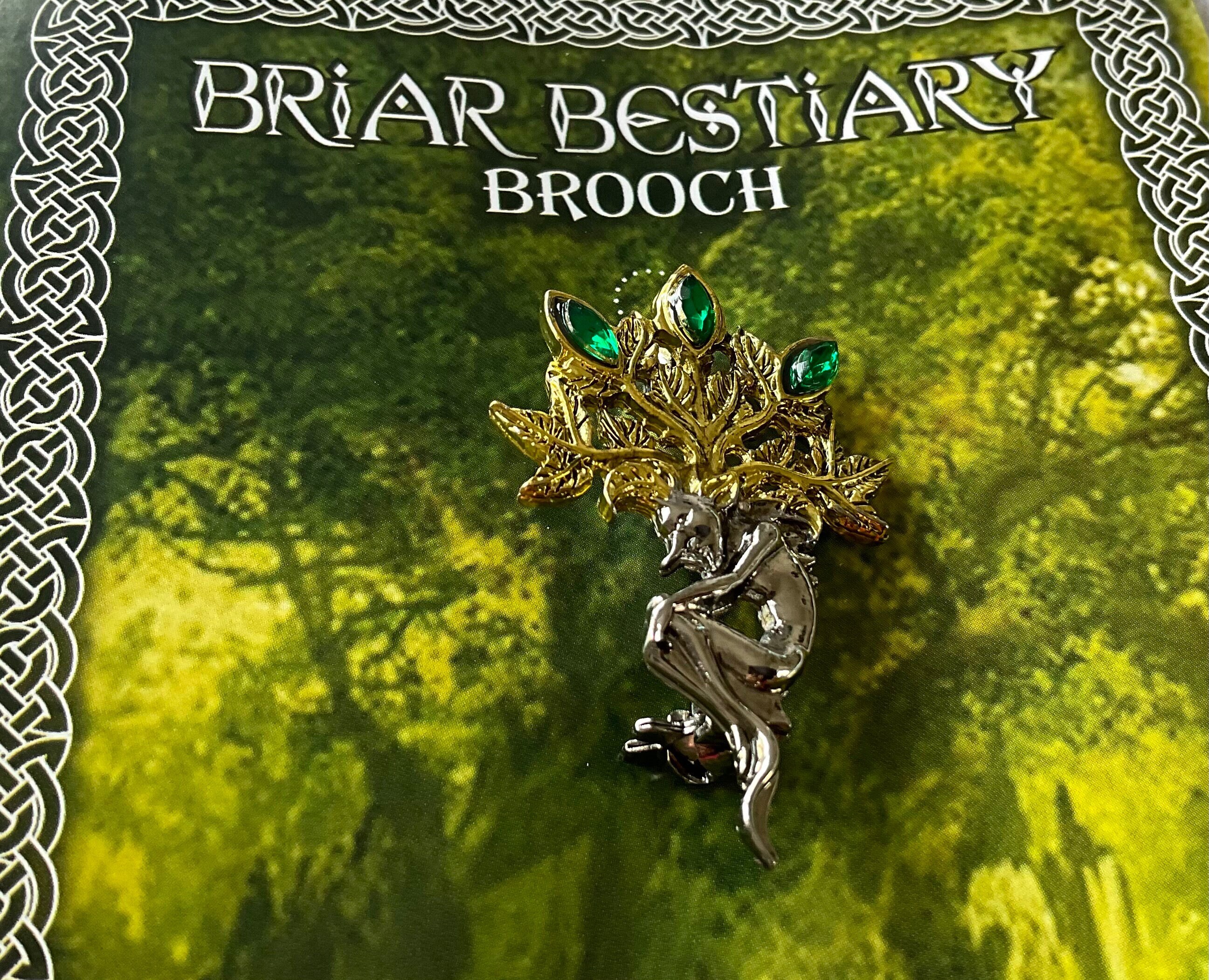 Mandrake mythical creatures brooch