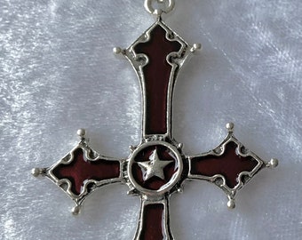 Inverted Cross With 20 Inch Ball Chain Upside Down Satanic - Etsy