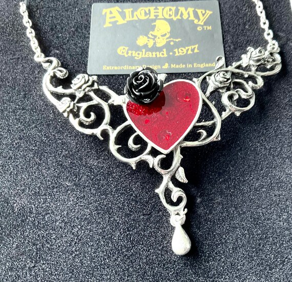 The Blood Rose Heart Necklace by Alchemy England - Etsy