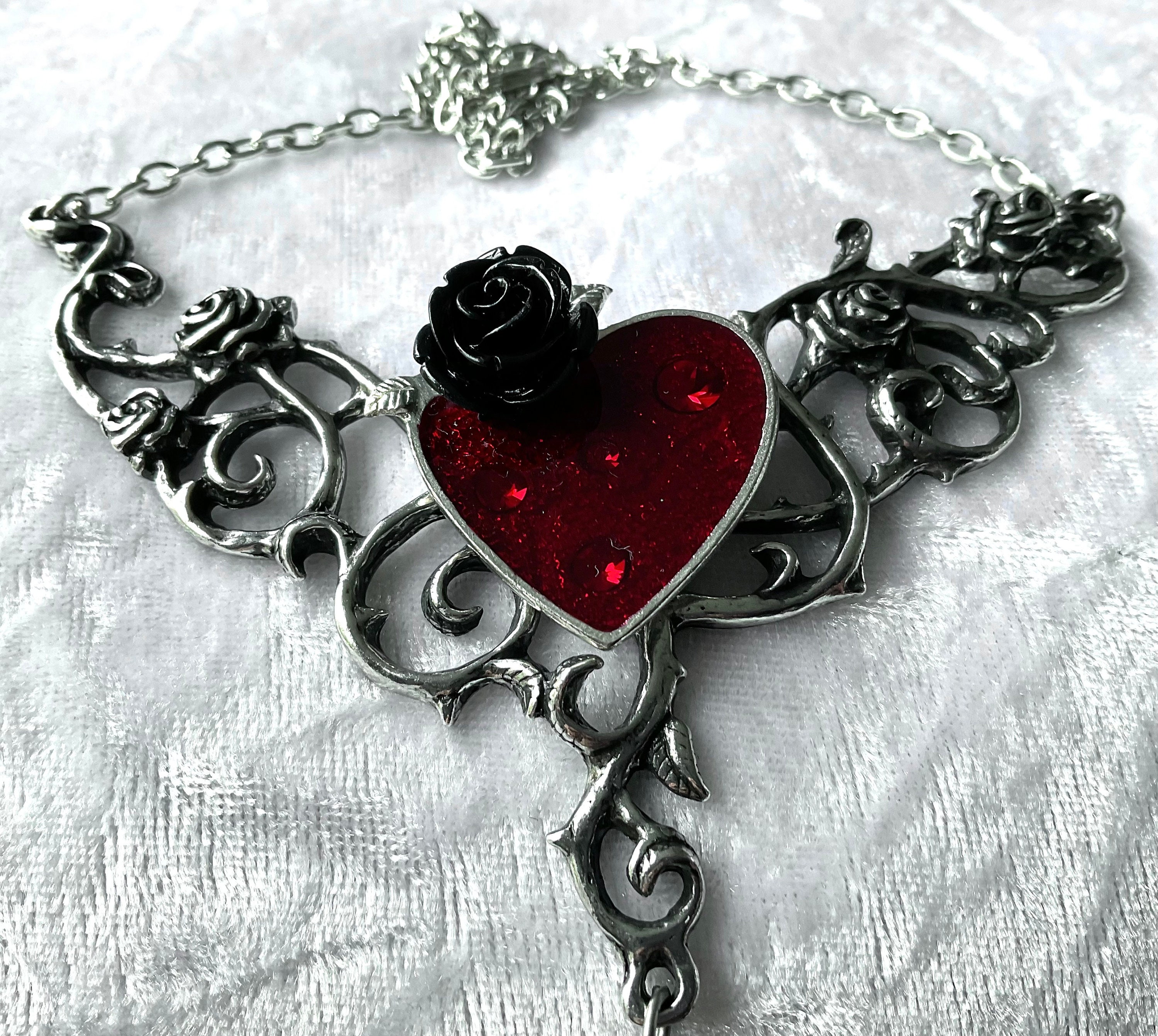最安値に挑戦！ by Necklace Heart Rose Blood The Alchemy Etsy - England その他