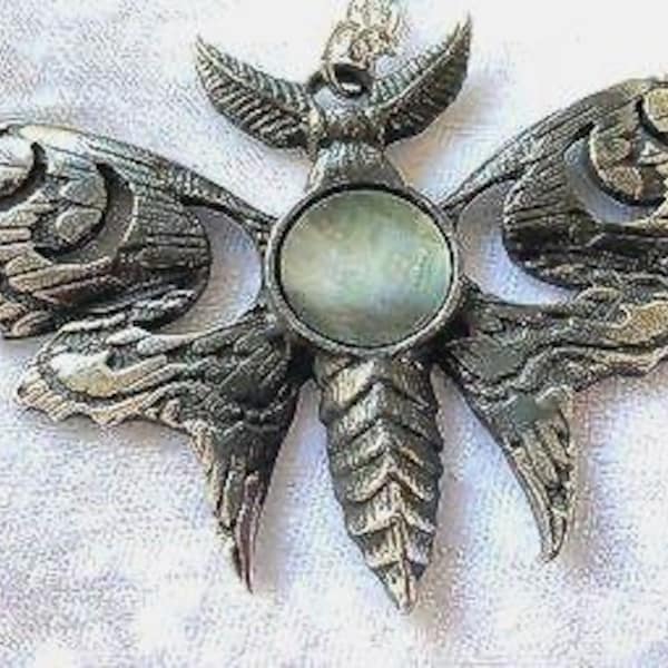 Gothic jewellery Lunar moth pendant by Alchemy England