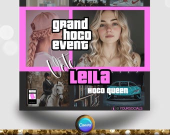 Homecoming Queen Campaign Flyer, Vote for Me, Homecoming Queen, Hoco flyer, Election  Campaign, Instagram Template,  Editable Canva Template