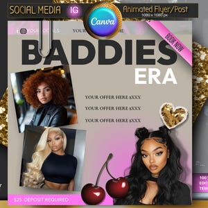 HAIR Booking Flyer, HAIRSTYLIST, Book Now Flyer, Hair Flyer, Wig Install Instagram Post, Social Media, Makeup, Lashes, Nails, Canva Template
