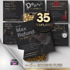 35 Luxury Tax Flyer Templates Bundle · Canva Editable Tax Prep Flyers · Accountant Marketing Pack