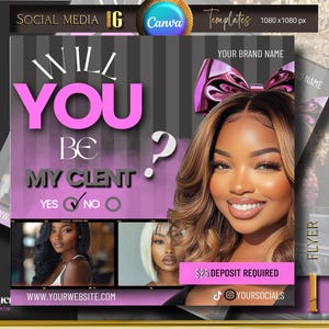 February Booking Flyer, Valentines Day Booking Flyer, Holiday Deals Flyer, Makeup, Hair, Lashes, Nails, DIY Canva Template