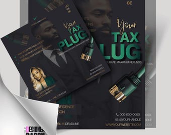 Tax Prep Flyer • Editable Tax Instagram Template • DIY Tax Marketing • Accounting Promotion Canva Template
