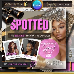February Flyer,  March Flyer, Hair Booking Flyer, Hair Flyer,  Holiday Deals Flyer, Makeup, Hair, Lashes, Nails, DIY Canva Template