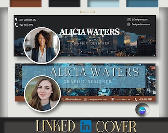 Linkedin Banner, Social Media Templates Linkedin, Canva LinkedIn Professional Templates, LinkedIn Cover, Drag & Drop. Linked in Background