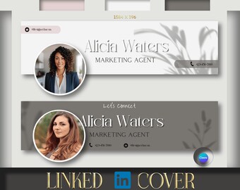 Professional LinkedIn Banner  Minimalist Profile Background Banner Bundle Aesthetic Banner Cover Elegant  Linkedin Banner set