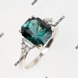 Indicolite Tourmaline Ring Beautiful Indicolite Tourmaline Ring925Sterling Silver Indicolite Tourmaline Ring Engagement Wedding gift for her