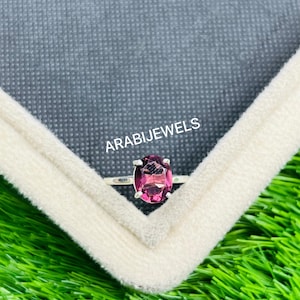 Anello con spinello lampone: argento sterling 925, placcato oro/oro rosa