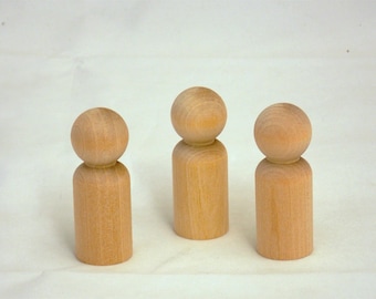 50 pack Wooden Decorative Peg Dolls Dad/Man 2-3/8''