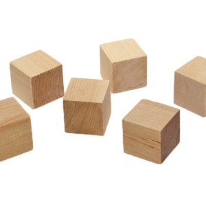 1&#39;&#39; Natural Birch Wooden Cubes & Blocks - Clayton&#39;s Wood Crafts