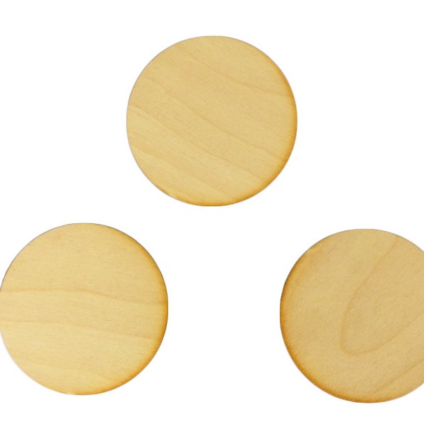 Laser Cut Wooden Circle Cutout Shape ~ 1/8'' thick Baltic Birch ~ Made in the USA