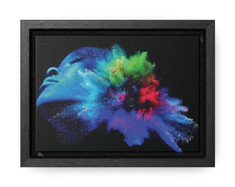 Female Gallery Canvas Wraps, Exploding Thoughts, Framed canvas wraps, Home Décor art