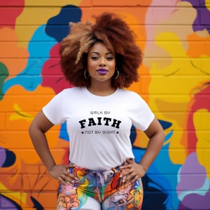 Faith Walk Unisex Tee, Christian Religious Shirt, Inspirational Gift, Graphic Tee, Bible Quote Clothing