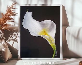 Calla Lily Canvas Print: Floral Botanical Art, Living Room Decor