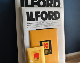 Ilford and Kodak Photographic Paper for the dark room