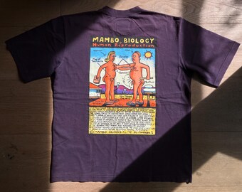 T-shirt Vintage Mambo Homme Taille L Noir - Motif I Want You Around Artwear Années 2000